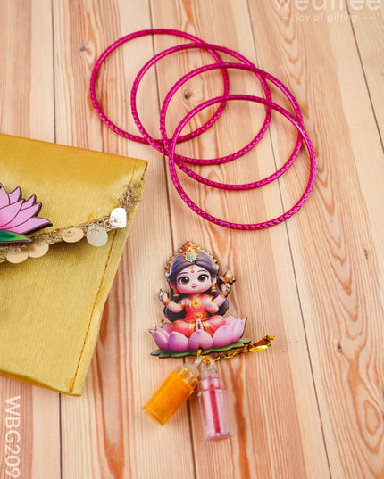 Designer Purse - Haldi Kumkum & Bangles - WBG2095 - Clutches & Purses