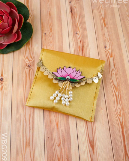 Designer Purse - Haldi Kumkum & Bangles - WBG2095 - Clutches & Purses
