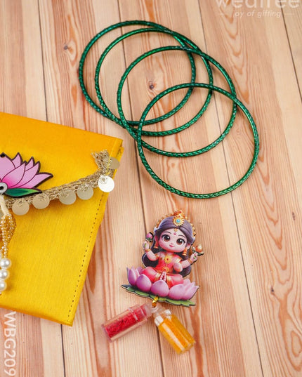 Designer Purse - Haldi Kumkum & Bangles - WBG2095 - Clutches & Purses