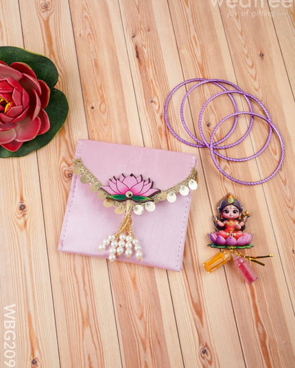 Designer Purse - Haldi Kumkum & Bangles - WBG2095 - Clutches & Purses