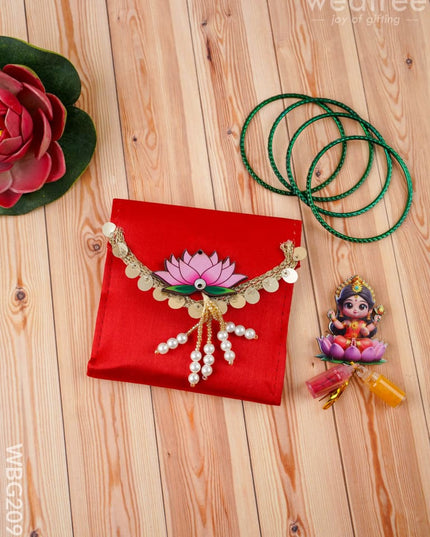 Designer Purse - Haldi Kumkum & Bangles - WBG2095 - Clutches & Purses