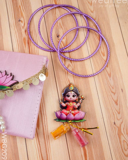 Designer Purse - Haldi Kumkum & Bangles - WBG2095 - Clutches & Purses