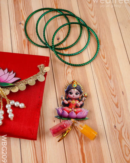 Designer Purse - Haldi Kumkum & Bangles - WBG2095 - Clutches & Purses
