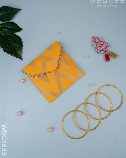 Designer Purse with Bangle & Manjal Kumkum - WBG1633-1 - Add-ons