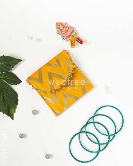 Designer Purse with Bangle & Manjal Kumkum - WBG1633-1 Return Gift Combos