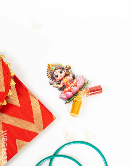 Designer Purse with Bangle & Manjal Kumkum - WBG1633-1 Return Gift Combos