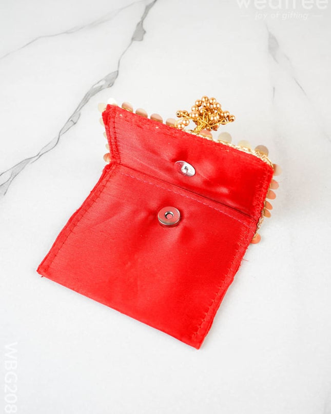 Designer Purse with Lotus - 4 inch - WBG2086 - Clutches & Purses