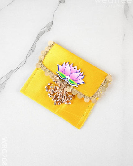 Designer Purse with Lotus - 4 inch - WBG2086 - Clutches & Purses