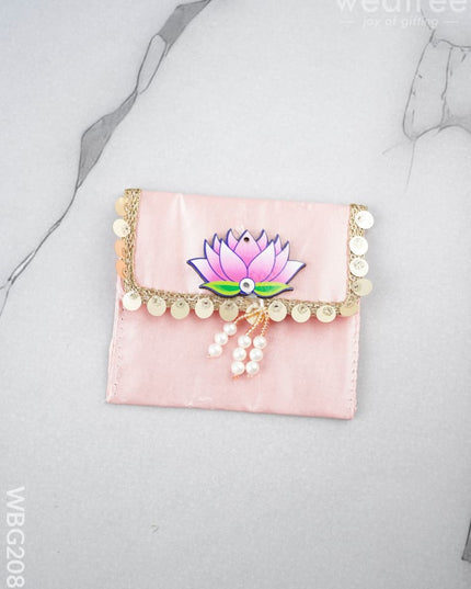 Designer Purse with Lotus - 4 inch - WBG2086 - Clutches & Purses