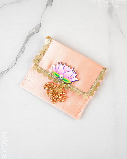 Designer Purse with Lotus - 4 inch - WBG2086 - Clutches & Purses