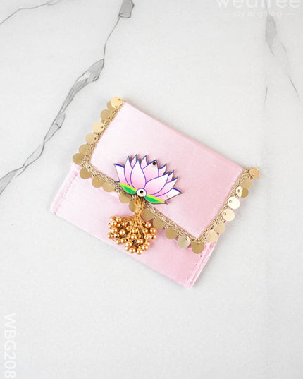 Designer Purse with Lotus - 4 inch - WBG2086 - Clutches & Purses