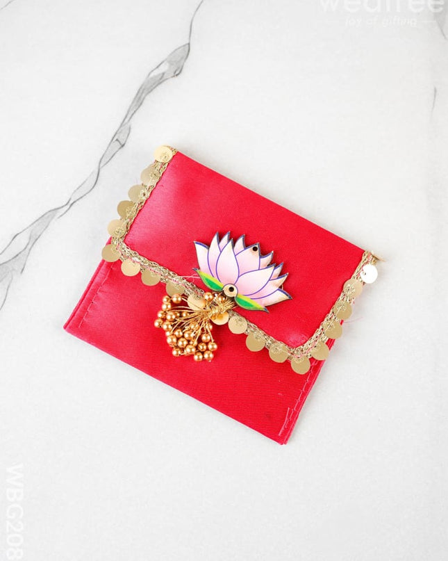 Designer Purse with Lotus - 4 inch - WBG2086 - Clutches & Purses