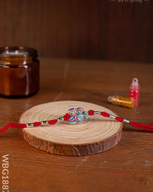 Designer Rakhi - Rope - Flower - WBG1887-8 - Add-ons