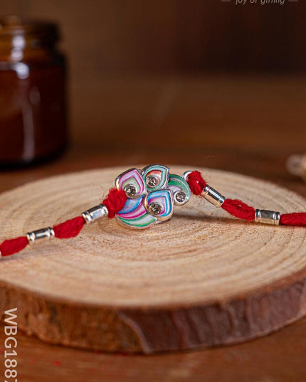 Designer Rakhi - Rope - Flower - WBG1887-8 - Add-ons