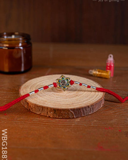 Designer Rakhi - Rope - Flower - WBG1887-9 - Add-ons