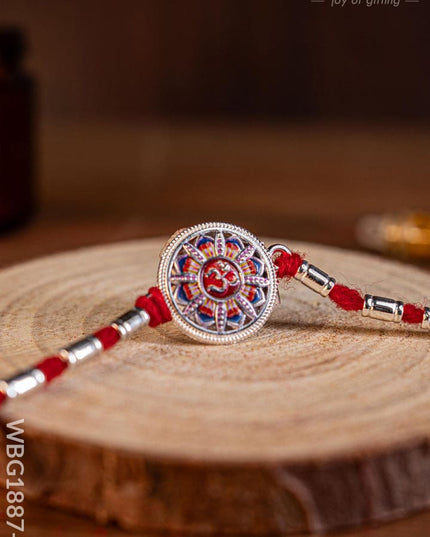 Designer Rakhi - Rope - Om Swastik - WBG1887-10 - Add-ons