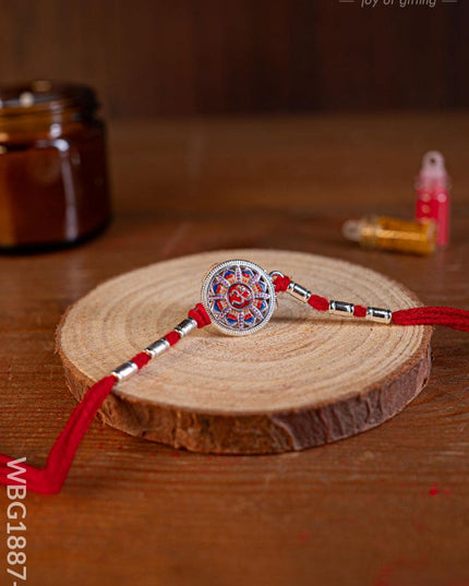Designer Rakhi - Rope - Om Swastik - WBG1887-10 - Add-ons