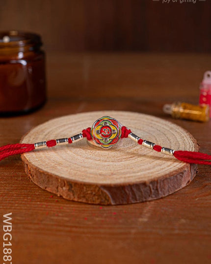 Designer Rakhi - Rope - OM Swastik - WBG1887-7 - Add-ons