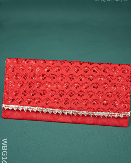 Designer Raw Silk Purse - WBG1628 - Clutches & Purses