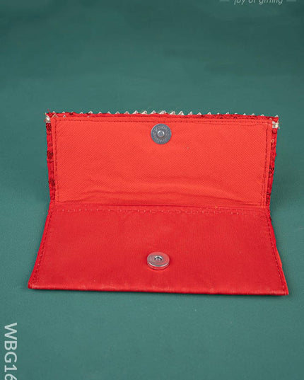 Designer Raw Silk Purse - WBG1628 - Clutches & Purses