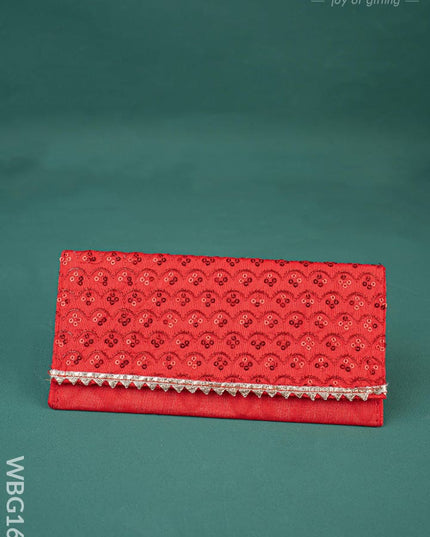 Designer Raw Silk Purse - WBG1628 - Clutches & Purses