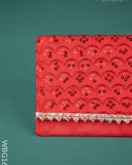 Designer Raw Silk Purse - WBG1628 - Clutches & Purses
