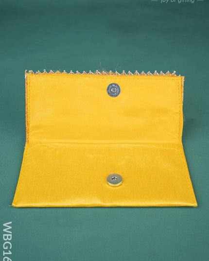 Designer Raw Silk Purse - WBG1628 - Clutches & Purses