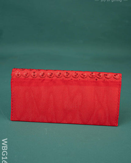 Designer Raw Silk Purse - WBG1628 - Clutches & Purses