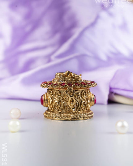 Designer Shivan Parvathi Kumkum Holder - WL5318 - Divine Gifts