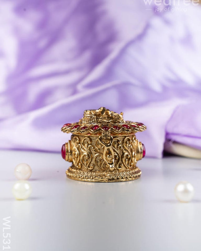 Designer Shivan Parvathi Kumkum Holder - WL5318 - Divine Gifts