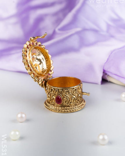 Designer Shivan Parvathi Kumkum Holder - WL5318 - Divine Gifts