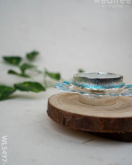 Designer T-Light Holder - Blue - WL5497-2 - EPNS Gifts