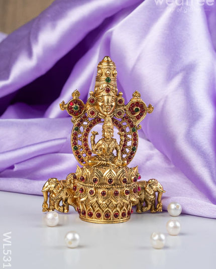 Designer Tirupathi Balaji with Lakshmi Kumkum Holder - WL5316 - Divine Gifts