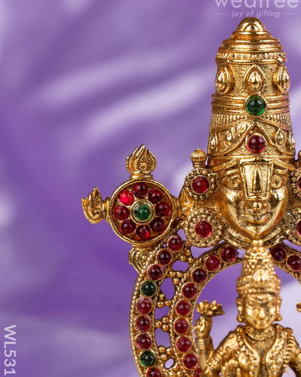 Designer Tirupathi Balaji with Lakshmi Kumkum Holder - WL5316 - Divine Gifts