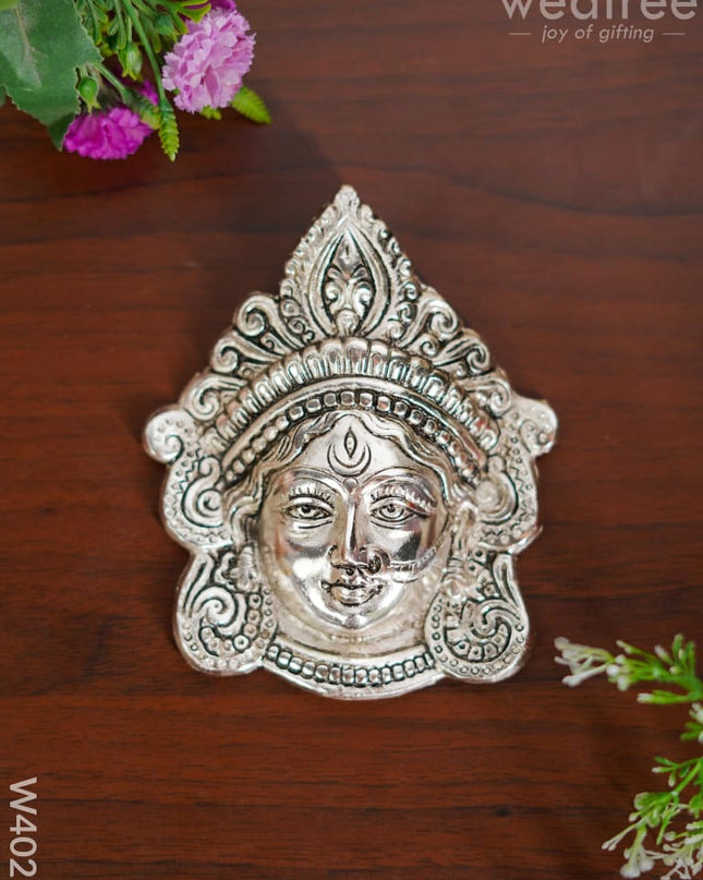 White Metal Durga/Amman Face - W4026 Divine Figurines