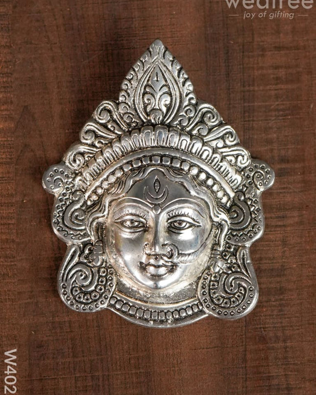 White Metal Durga/Amman Face - W4026 Figurine