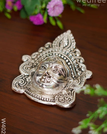 White Metal Durga/Amman Face - W4026 Divine Figurines