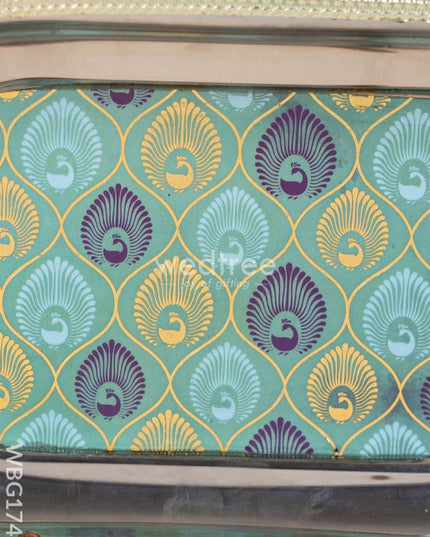 Digital Printed Meenakari Oval Plate - Peacock Design - WBG1742 Meenakari Trays & Plates