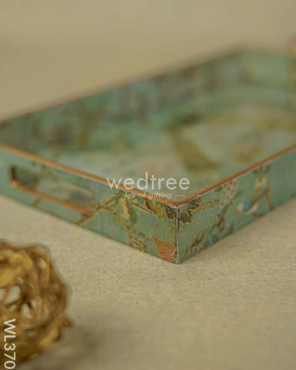 Digital Printed Peacock Tray - 15 X 9 Wl3705 Wooden Trays