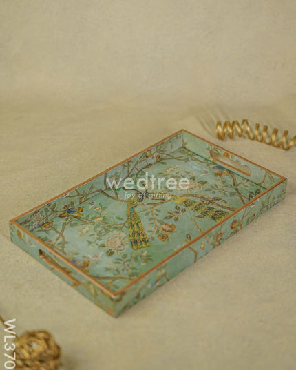 Digital Printed Peacock Tray - 15 X 9 Wl3705 Wooden Trays