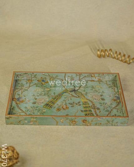 Digital Printed Peacock Tray - 15 X 9 Wl3705 Wooden Trays