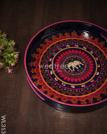 Digital Printed Round Tray (Mandala Art) - Wl3133 Wooden Trays