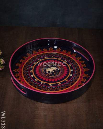 Digital Printed Round Tray (Mandala Art) - Wl3133 Wooden Trays