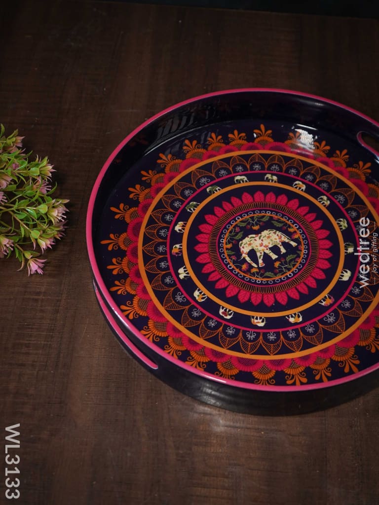 Digital Printed Round Tray (Mandala Art) - Wl3133 Wooden Trays