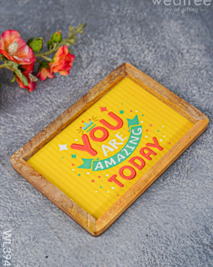 Digital Printed Wooden Rectangular Platter - Wl3948 Trays