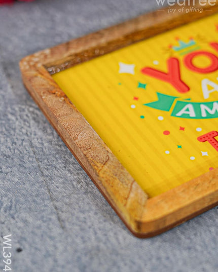 Digital Printed Wooden Rectangular Platter - Wl3948 Trays