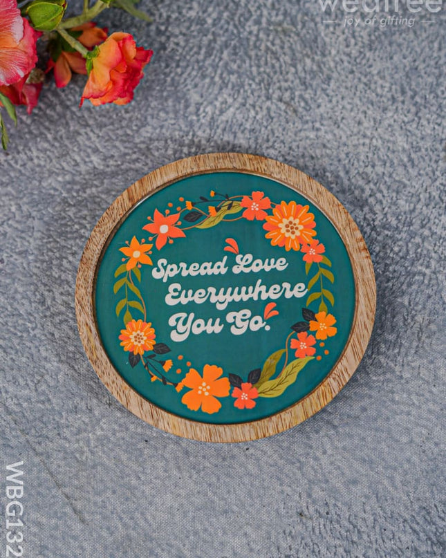 Digital Printed Wooden Round Plate - Wbg1326 Home Decors