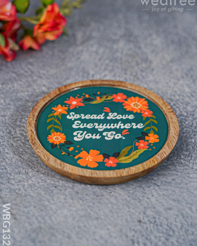 Digital Printed Wooden Round Plate - Wbg1326 Home Decors