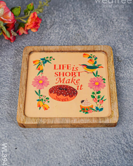 Digital Printed Wooden Square Platter - Wl3949 Trays