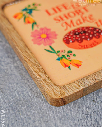 Digital Printed Wooden Square Platter - Wl3949 Trays